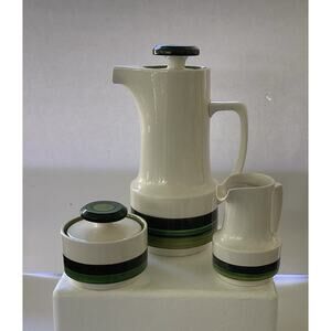Vintage Noritake 8755 “Picnic” Coffee Set – 3 Pc – Japan 1972 Rare MCM.